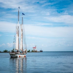 Sailboat on Lake Erie